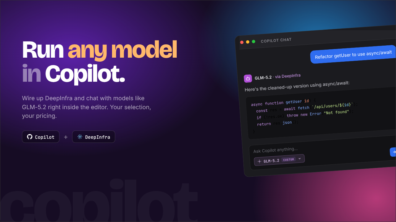 How to Use Custom Providers Like DeepInfra with GitHub Copilot